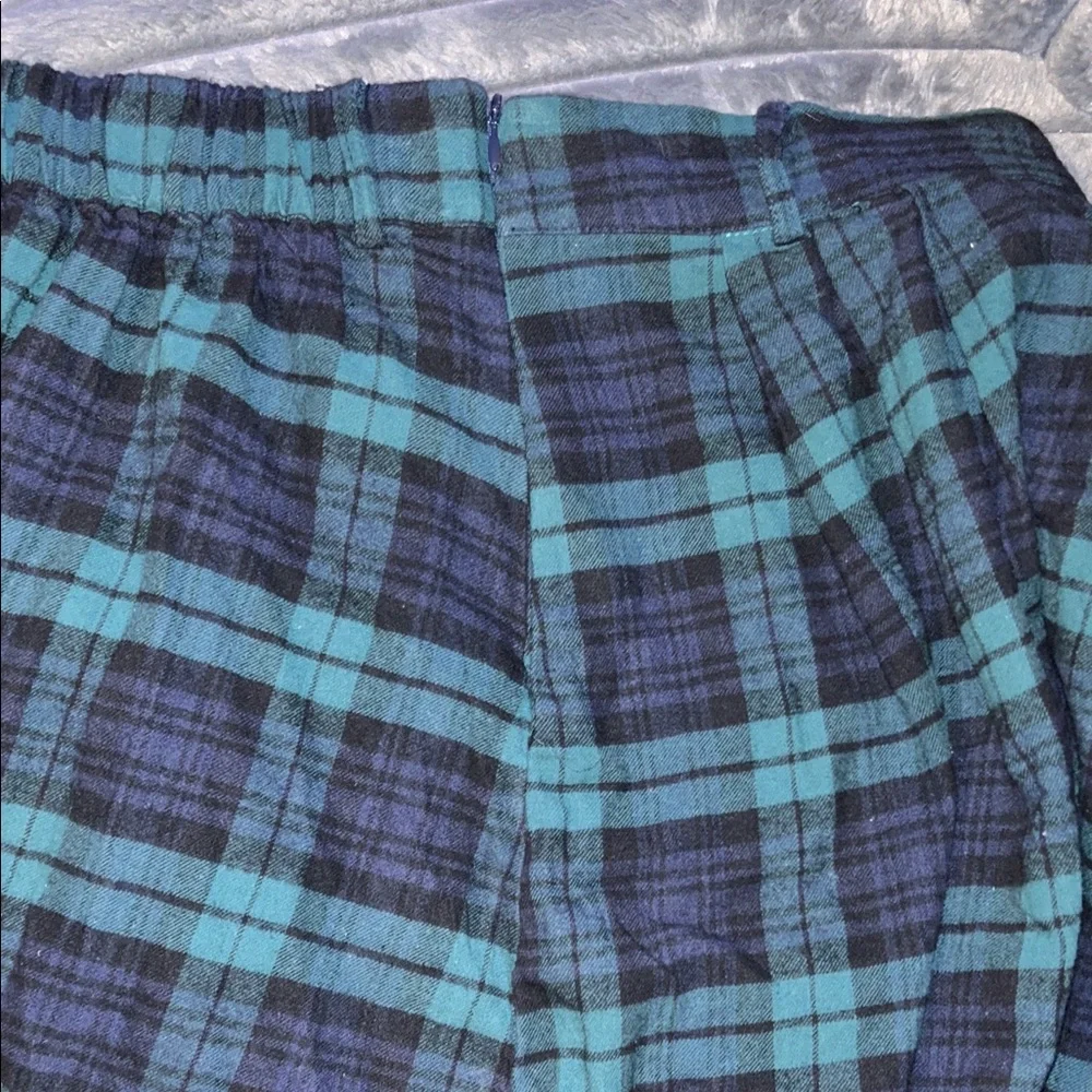 Plaid Blue and Green Women's Skirt - Picture 7 of 11